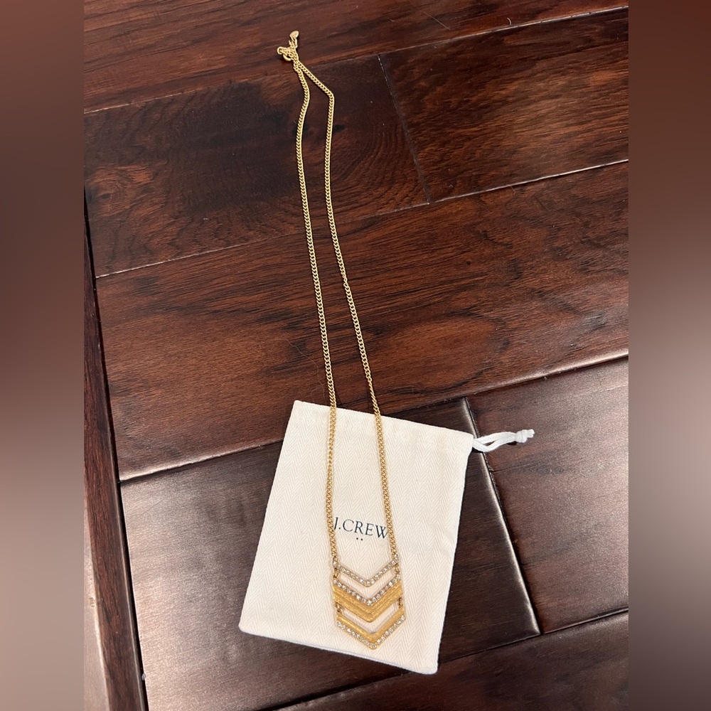 J. Crew Gold Chevron Necklace